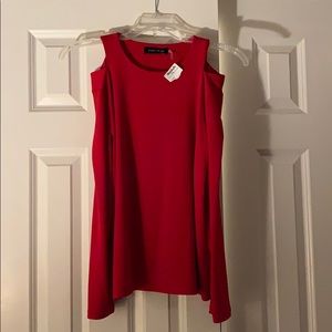 Ivanka Trump Red cold shoulder long sleeve